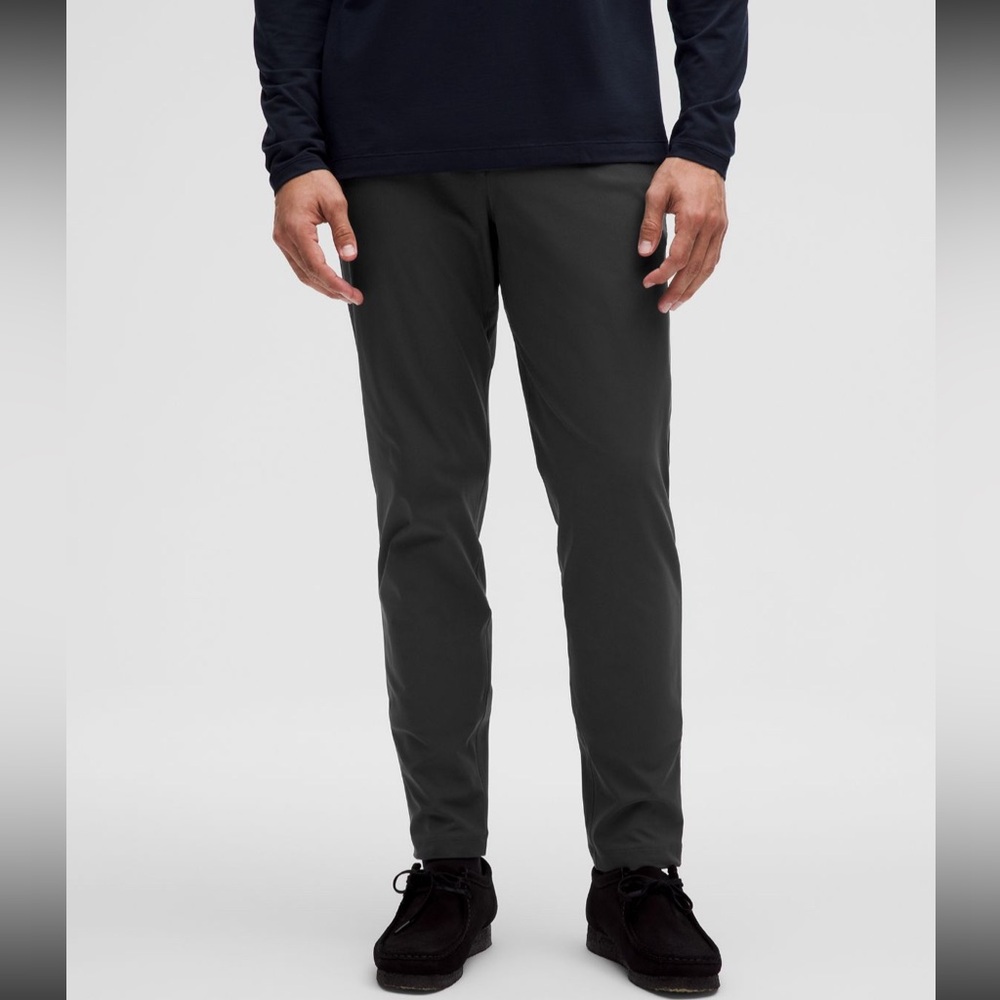 lululemon Men’s Dark Grey Commission Pants - 34 Tall